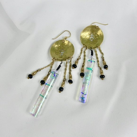 Dangling Boho Dream Catcher Inspired Earrings - Picture 5 of 10
